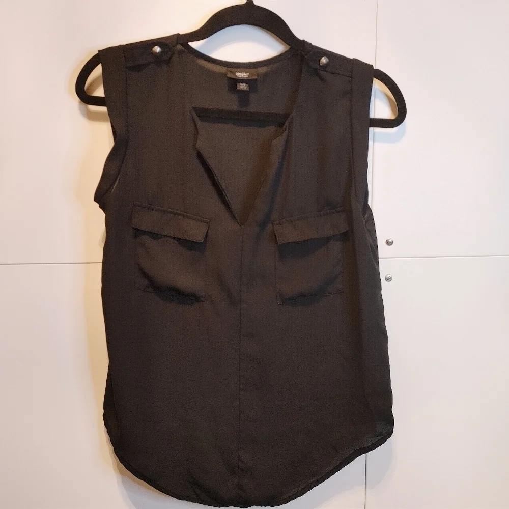 Mossimo v neckline sleeveless blouse - Picture 1 of 4